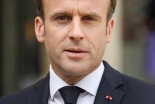 Emmanuel Macron à l'Elysée, le 23 avril 2019 à Paris