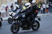 Des équipes d'intervention de la police à moto, à Paris, le 20 avril 2019