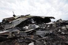 Les restes de l'appareil de la Malaysia Airlines qui a été abattu au-dessus de l'Ukraine le 17 juillet 2014