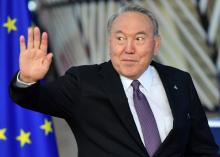 Noursoultan Nazarbaïev a dirigé le Kazakhstan de 1989 à mars 2019 lorsqu'il a créé la surprise en annonçant son départ (photo: à Bruxelles le 18 octobre 2018)