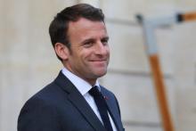 Emmanuel Macron à l'Elysée, le 12 avril 2019 à Paris
