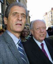 Hubert Falco (g) et Jean-Claude Gaudin (d) en 2001 à Toulon
