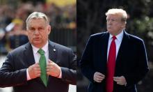 Photomontage du Premier ministre hongrois Viktor Orban et du président américain Donald Trump