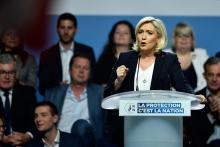 Marine Le Pen, présidente du Rassemblement National, lors d'un meeting à Metz, le 1er mai 2019