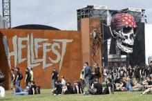 Le festival Hellfest sur la pelouse du parc de Clisson, en Loire-Atlantique, le 21 juin 2019