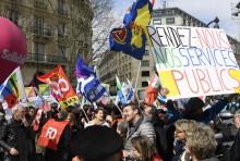 Manifestation contre la réforme de la Fonction publique, le 27 mars 2019 à Paris