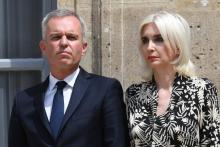 François de Rugy et sa femme Séverine Sevrat de Rugy le 17 juillet 2019 au ministère de l'Environnement à Paris