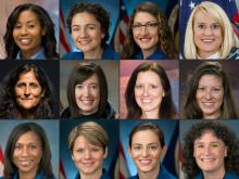 Les 12 femmes membres du corps des astronautes de la NASA.