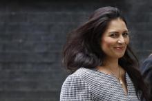 La ministre britannique de l'Intérieur Priti Patel arrive au 10, Downing Street, le 2 août 2019 à Londres