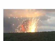 L'explosion d'un dépôt de munition en Russie.