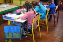 Rentrée scolaire à l'école primaire de l'île d'Arz, dans le Golfe du Morbihan, le 2 septembre 2019