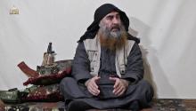 Le chef du groupe Etat islamique Abou Bakr al-Baghdadi tel qu'il est apparu dans une vidéo diffusée sur internet le 29 avril 2019