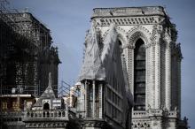 Les travaux de reconstruction de Notre-Dame de Paris, le 4 octobre 2019