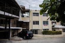 Façade de l'hôpital à Port-au-Prince ou ont été emmenés les deux français tués par balles, le 25 novembre 2019