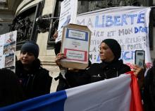 Manifestation contre l'islamophobie et pour la liberté du port du voile le 19 octobre 2019 place de la République à Paris