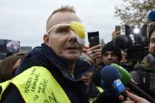 Manuel C., "gilet jaune" éborgné à Paris défile à Valencienne le 23 novembre 2019