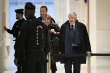 L'ex-PDG de France Telecom, Didier Lombard, arrive au tribunal de grande instance de Paris, pour le verdict du procès pour "harcèlement moral", le 20 décembre 2019