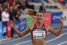 La Française Ophélie Claude-Boxberger, sacrée championne de France du 3000 m en salle le 16 février 2019 à Miramas