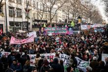 Manifestation à Paris le 24 janvier 2020 contre la réforme des retraites