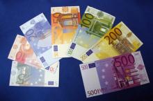 Les billets en euros, argent 