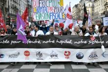 Manifestation des personnels hospitaliers, le 14 février 2020 à Paris