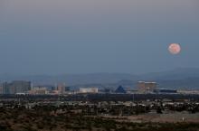 La Super Lune du 7 avril 2020 vue de Las Vegas (Nevada)