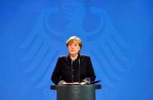 Angela Merkel Buste attentat marché de Noël de Berlin Allemagne