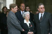Cécile Rol-Tanguy, figure de la Résistance et veuve du colonel Henri Rol-Tanguy, lors des cérémonies célébrant le 65e anniversaire de la libération de Paris le 25 août 2009
