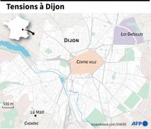 Police déployée dans le quartier des Grésilles à Dijon le 16 juin 2020