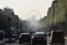 L'avenue des Champs Elysées à Paris le 21 avril 2017