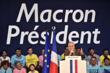 Daniel Cohn-Bendit, ancien eurodéputé vert, lors d'un meeting de campagne pour Emmanuel Macron, le 19 avril 2017 à Nantes