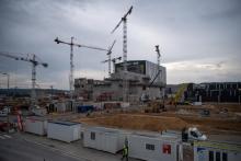 La construction du réacteur Iter, à Saint-Paul-lès-Valence, le 10 octobre 2018 dans les Bouches-du-Rhône