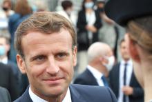 Emmanuel Macron après le défilé du 14 juillet 2020
