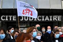 Rassemblement de magistrats devant le tribunal de Rennes, le 24 septembre 2020