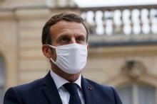 Le président Emmanuel Macron, le é8 octobre 2020 à l'Elysée, à Paris