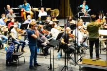 L'Opéra de Bordeaux, sous la houlette du chef d'orchestre Pierre Dumoussaud, enregistre le 5 novembre 2020 "Pelléas et Mélisande" avec le ténor Stanislas de Barbeyrac (G)