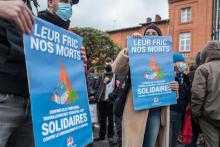Manifestation à Toulouse, le 7 novembre 2020, pour réclamer plus de moyens pour la santé