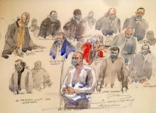 La cour au Tribunal de Paris lors du procès des attentats de janvier 2015, le 16 septembre 2020