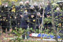 Début des obsèques de l'ancien président Valéry Giscard d'Estaing le 5 décembre 2020 à Authon (Loir-et-Cher)