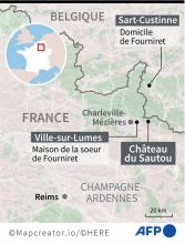 Le chateau du Sautou, à Ville-sur-Lumes, dans le nord de la France, qui a appartenu au tueur en série Michel Fourniret, le 27 octobre 2020