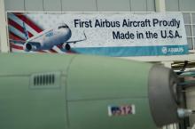 Lors de l'inauguration du site de production d'Airbus à Mobile, dans l'Alabama, le 14 septembre 2015