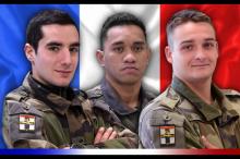 Cette photo fournie par le ministère de la Défense le 28 décembre 2020 montre les soldats (de gauche à droite) Dorian Issakhanian, Tanerii Mauri et Quentin Pauchet, tués lors d'une opération dans la r