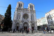 La basilique Notre-Dame de l'Assomption à Nice, le 30 octobre 2020