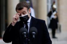 Le président Emmanuel Macron le 16 décembre 2020 à l'Elysée à Paris