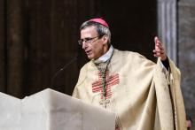 Olivier de Germay prend officiellement sa nouvelle charge d'archevêque de Lyon, avec la tenue de sa messe d'installation, le 20 décembre 2020