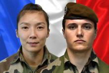 Le sergent Yvonne Huynh (à gauche) et le brigarier Loïc Risser, tués le 2 janvier 2020 dans une attaque au Mali