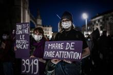 Des manifestantes protestent contre les violences faites aux femmes, le 25 novembre 2020 à Bordeaux