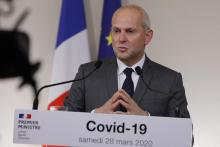 Le Directeur général de la Santé (DGS) Jérôme Salomon lors d'un point sur l'épidémie de coronavirus, le 28 mars 2020 à Paris