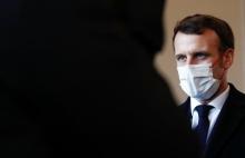 Le président français Emmanuel Macron à Brest le 19 janvier 2021