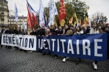 Manifestation de Génération identitaire à Paris en novembre 2019 contre l'islamisation